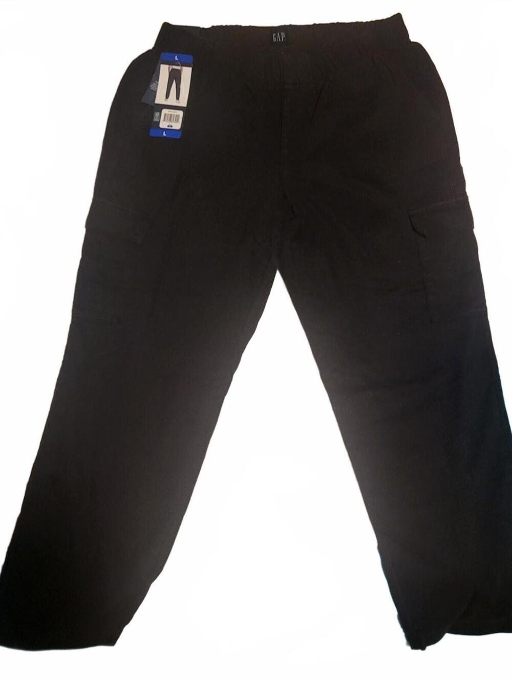 GAP Women’s Black Pull-On Cargo Pants Size Large New With Tags